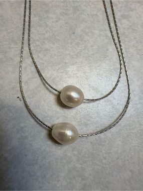 Classic White Pearl Double Necklace - Women's Jewelry